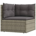 thumbnail image 5 of vidaXL 8 Piece Patio Lounge Set with Cushions Gray Poly Rattan, 5 of 9