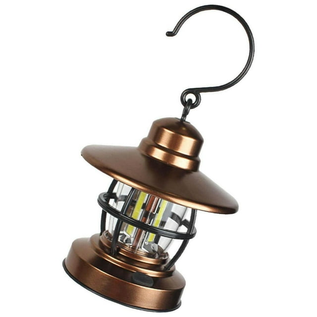 Vintage Style Camping Lantern LED Light Vintage LED Camping Tent Lamp Hanging for Outdoor Hiking