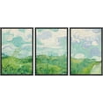 thumbnail image 3 of IDEA4WALL Framed Wall Art Canvas Print Set Green Wheat Fields Vincent Van Gogh Classical Nature Wilderness Fine Art Multicolor Artwork for Living Room, Bedroom, Office - 16"x24"x3 Black, 3 of 5
