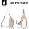 thumbnail image 6 of Sling Bag for Women Crossbody Bags Purse for Women Vegan Leather Fanny Pack with Adjustable Strap, 6 of 8