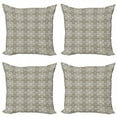 thumbnail image 1 of Ambesonne Damask Throw Pillow Cover 4 Pack, Swirl Motif, 18", Cream Black, 1 of 2