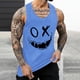 thumbnail image 5 of Camisetas de Tanque de los Hombres Tanque de los Hombres Incolor Gradiente de Impresión Cuello Redondo Correa Delgada Fuga Atrás Regular Casual Deportes Blusas de Tanque, 5 of 5