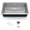 33*19*10" single basin with steps, with bottom mesh + drain, basin edge 2.0mm, basin body 1.0mm brushed finish, variant on 36" Undermount Kitchen Sink - Stainless Steel Single Bowl with Drainer