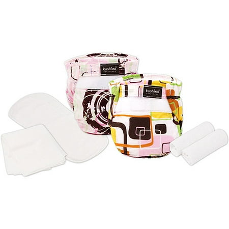 Kushies - Reusable Ultra-Lite Diapers for Infants, Girl's Trial Pack