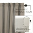 thumbnail image 3 of VHC Brands Grain Sack Charcoal Black Stripe Farmhouse Prairie Short Panel Curtain Set 63x36x18, 3 of 6