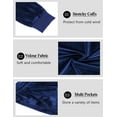thumbnail image 6 of COOFANDY Mens Velour Tracksuit Activewear Set Sports Track Suits for Men Set Mock Neck Zip Up Sweatshirt, 6 of 7