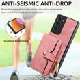 thumbnail image 3 of for Samsung Galaxy S21 Wallet Case, Crossbody Phone Purse with Card Holder for Women, Zipper PU Leather Carrying Cover Gift with Shoulder Strap Kickstand Anti-drop for S21 - Pink, 3 of 10