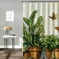 thumbnail image 2 of SHERONV Butterfly Home Bathtubs Bathroom Curtain 100% Polyester with Hooks 36"x72, 2 of 7