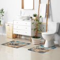 thumbnail image 6 of Yayeee Bath Rugs for Bathroom Floor Set of 2 Non Slip Fluffy Soft Absorbent Mat, Floating Whale, 6 of 7