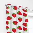 thumbnail image 2 of Coolnut Room Darkening Window Curtains Panels Drapes Juicy Strawberry Thermal Insulated Grommet Blackout Curtains 84x55in 2 Panels, 2 of 4