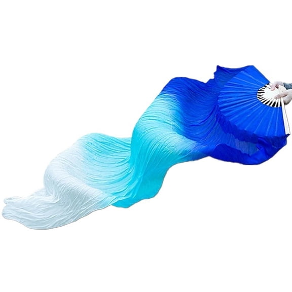 1 Pair 1.5M Adult Imitation Silk Dance Fan Dance Fan Lengthened Fan Reversed Big Twisted Silk Fan Yangge Double Dance Sided Square Fan