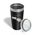 thumbnail image 4 of Twin Lakes Map Tumbler Travel Mug Insulated Laser Engraved Coffee Cup Muskegon County Michigan 20 oz Black, 4 of 5