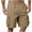 Beige Shorts for Men, variant on Men's Cargo Pants Elastic Waist Multi Pocket Design Solid Pattern High Quality Material For Lasting Wear Wine XXL