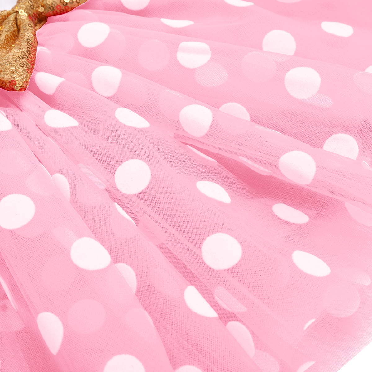 IBTOM CASTLE Baby Girls 1st 2nd Birthday Clothes Mouse Polka Dots One Sequin Tutu Princess Dress Cake Smash 2 Years Pink