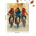 thumbnail image 3 of Qisvanset Framed Canvas Wall Art 12x16 Inch Cool Biker Animal Kids Room Bright Wall Decor, 3 of 5