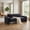 Black, variant on Christopher Knight Home 3-Seater Sofa with Chenille Upholstery, Wide Armrests, Thick Cushion, Black