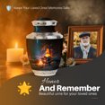 thumbnail image 5 of Yatskia Night Campfire Decorative Large Funeral Burial Urn for Ashes Adult Mother and Father, Little Cremation Urns for Human Ashes Adult Female, (Tasty 10 Inch and 3 Inch), 5 of 8