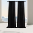 thumbnail image 6 of Taotanxi Linen Texture 100% Blackout Curtains 51 inches Long for Bedroom Living Room, Darkening Full Black Out, Insulated Home Decor Window Drapes，2 Panels，Black, 6 of 8