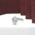thumbnail image 2 of Auory Round Halo Diamond Engagement Ring in White Gold Plated for Women, 2 of 10