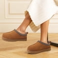 thumbnail image 6 of Smile Popcorn Women's Fuzzy Slippers Cozy Suede Slippers Winter House Shoes Indoor Outdoor, Chestnut, 6 of 7