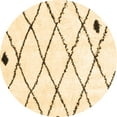 thumbnail image 1 of Ahgly Company Indoor Round Solid Brown Modern Area Rugs, 3' Round, 1 of 4