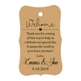 thumbnail image 1 of 100 PCS Wedding Welcome Personalized Wedding Favor Gift Paper Tags Custom Made Thank you Hang Tags, 1 of 1