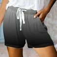 thumbnail image 5 of JDEFEG Women Shorts Elegant Women's Fashionable Printed Drawstring Shorts Summer Elastic Waist Casual Lightweight with Pockets 2 Grey Size M, 5 of 5