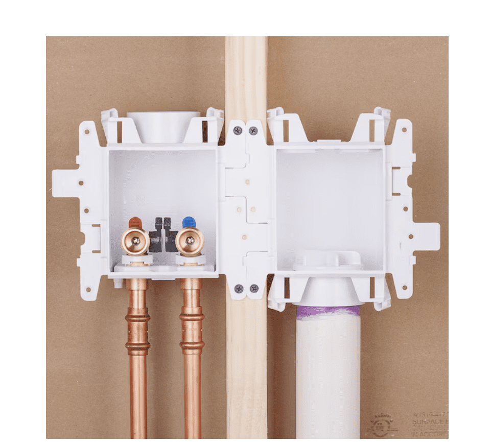 Oatey Moda Quarter turn ball valve Copper sweat Washing machine Outlet Box