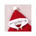 thumbnail image 4 of Honganda Infant Christmas Hooded Romper with Double-Breasted, Fur Ball, 4 of 9