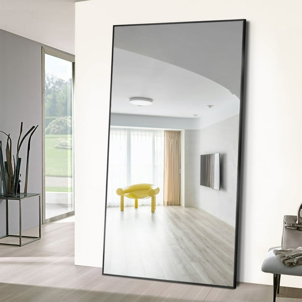 NeuType 71"x32" Rectangular Full Length Floor Mirror with Stand Elegant
