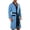 Blue-#002, variant on Men's Lounge Bathrobe Mid Length Wrap Robe Lightweight Long Sleeve Dude Robe Comfy Soft Long Sleeves Pajama Pants with Pockets,White M
