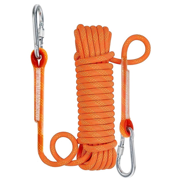 Cuerda de escalada estática de 10 mm, accesorio para equipo de 98 pies (30 m), cuerda de escape, equipo de escalada en hielo, cuerda de rescate contra incendios, color naranja/30 m