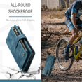 thumbnail image 4 of Jiahe Cover Design for Samsung Galaxy A13 5G Wallet Case with PU Leather Card Holder Slots Kickstand Magnetic Flip Folio Cases Zipper Pocket Shockproof Protective Cover for Samsung Galaxy A13 5G, Blue, 4 of 9