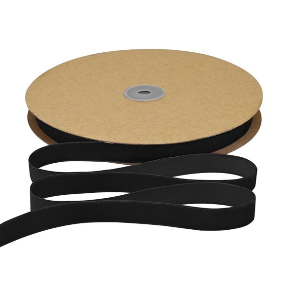 Cinta Simplegoal de terciopelo negro, 1,6 cm x 22,86 m