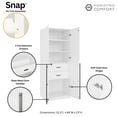 thumbnail image 4 of Lee Wardrobe Closet 1.0 from Engineered Wood in White - Set of 2, 4 of 16