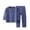 Blue, variant on Splozh Toddler Pjs Boys and Girls Breathable Long Sleeved Home Clothes Solid Color Homewear Set Fall Winter Clothes,White,12-18 Months