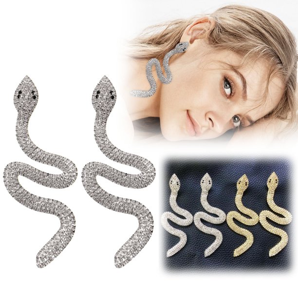 Pendientes largos en forma de agua con personalidad femenina exagerada Pendientes y aretes versátiles en forma de S completa