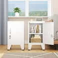 thumbnail image 4 of 24.5" H Metal Locker Storage Cabinet with Lock - Adjustable Shelf & Feet, Single Door Lockable Cabinet for Home, Office, Bedroom, Living Room (White), 4 of 16