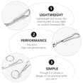 thumbnail image 4 of 4 Pcs Key Ring Keychain Clip Belt Outdoor Buckles Stainless Steel Hanger Portable, 4 of 6