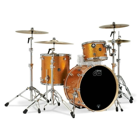 Drum Workshop Performance Series 3 Piece Drum Shell Pack Finish Ply Pewter Sparkle