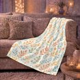 thumbnail image 6 of Autumn Botanical Leaf Pattern Burnt Orange Watercolor, Cozy Botanical Garden Scene, Warm Flannel Blanket for Sunroom and Reading Nook, Garden Lovers Thanksgiving Gift, Botanical Home Decor, 6 of 9