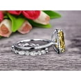 thumbnail image 5 of 8x5mm Pear Shape Gemstone With Split Shank Halo Design 2.25 Carat Champagne Diamond Moissanite Engagement Ring Bridal Set Anniversary Gift On 10k White Gold, 5 of 5