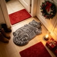 thumbnail image 4 of Cute Cat Shaped Plush Area Rug 15.75" x 23.62", Soft Polyester Non-Slip Decorative Floor Mat, Washable Novelty Pet-Themed Carpet for Bedroom Bathroom Entryway Home Decor, 4 of 6