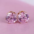 thumbnail image 4 of UDIYO Ear Studs Elegant All Match Cubic Zirconia Round Exquisite Earrings for Dating, 4 of 7