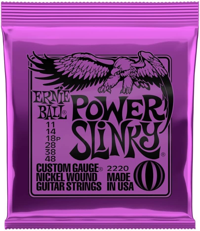 Ernie Ball Guitar Strings  2- Pack Power Slinky Electric 11-48 Nickel Wound
