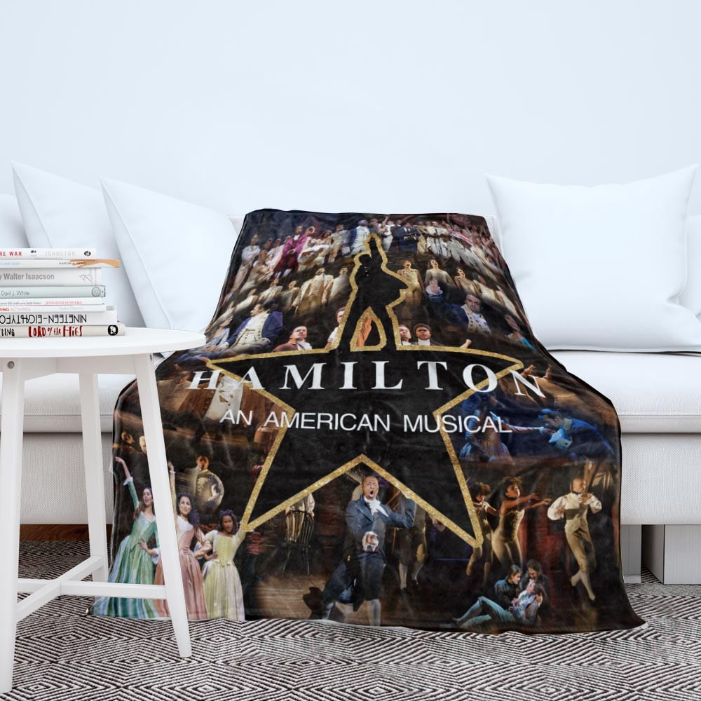 Hamilton Musical Throw Blanket Gifts for Fans Girls Boys Women Hoodie Him Bed 50x60
