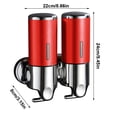 thumbnail image 4 of Yuarrent Dispensador de jabón de ducha doble de acero inoxidable, soporte suave, caja de plástico Manual, accesorios de baño, suministros para el hogar Juegos de accesorios de baño Rojo Yuarrent HA011287-06B, 4 of 5