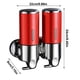 thumbnail image 5 of Inteprter Dispensador de jabón de ducha doble de acero inoxidable, soporte suave, caja de plástico Manual, accesorios de baño, suministros para el hogar Juegos de accesorios de baño Rojo Inteprter HA011287-06B, 5 of 5