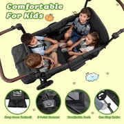 Rovique Wagon Stroller 4 Seater – Includes Adjustable Canopy,Convertible Seats, Snack Tray, Parent Organizer
