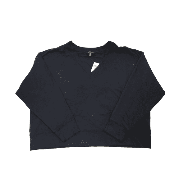 Lauren Ralph Lauren, Women's Pullover V-Neck Sweater, Navy Blue, XXL